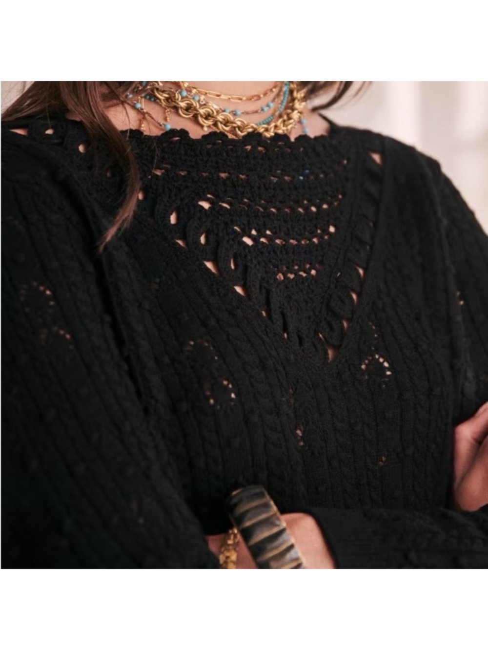 SÉZANE Trecy Knit Jumper - Black